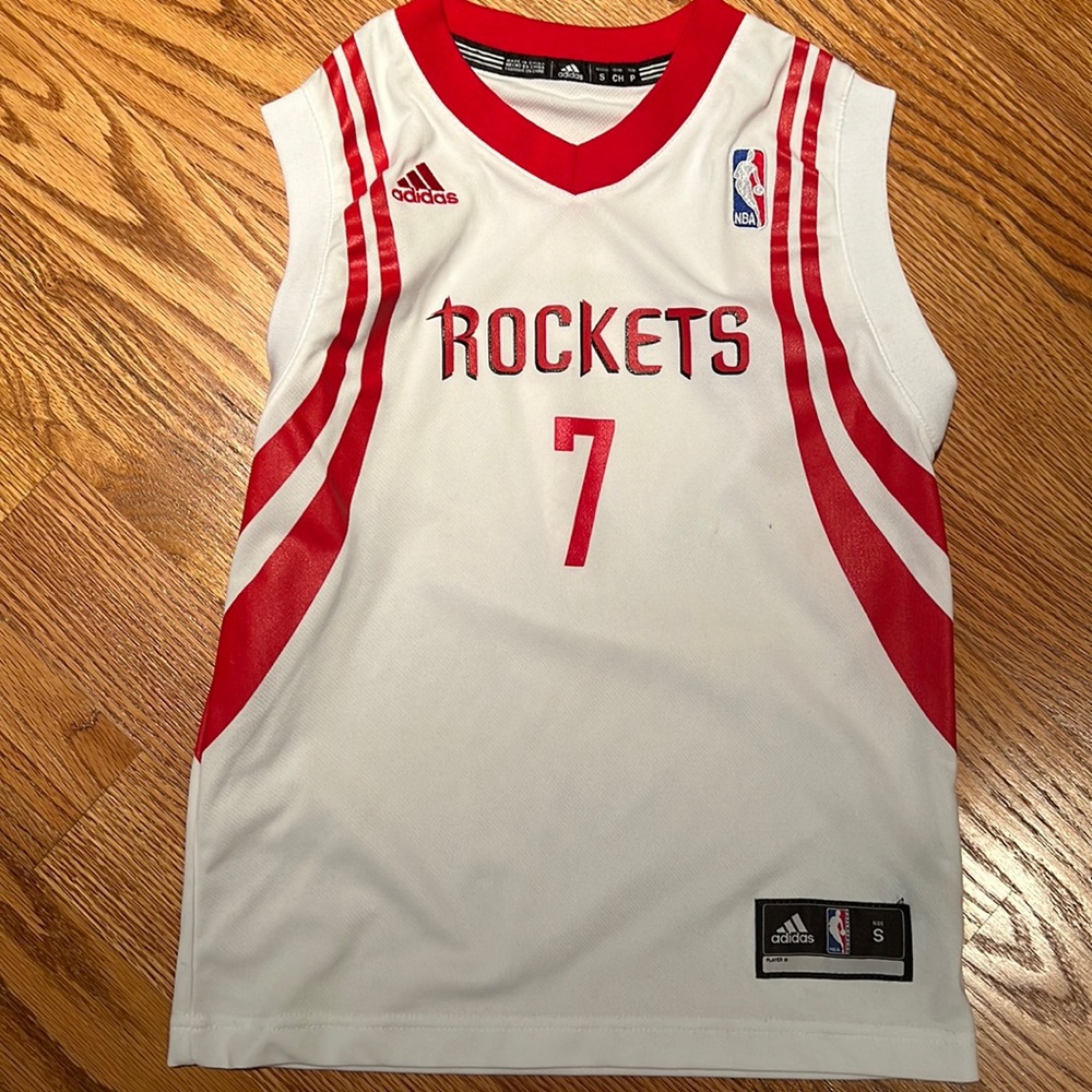 Rockets jersey signed by #7 Jeremy Lin kids small
